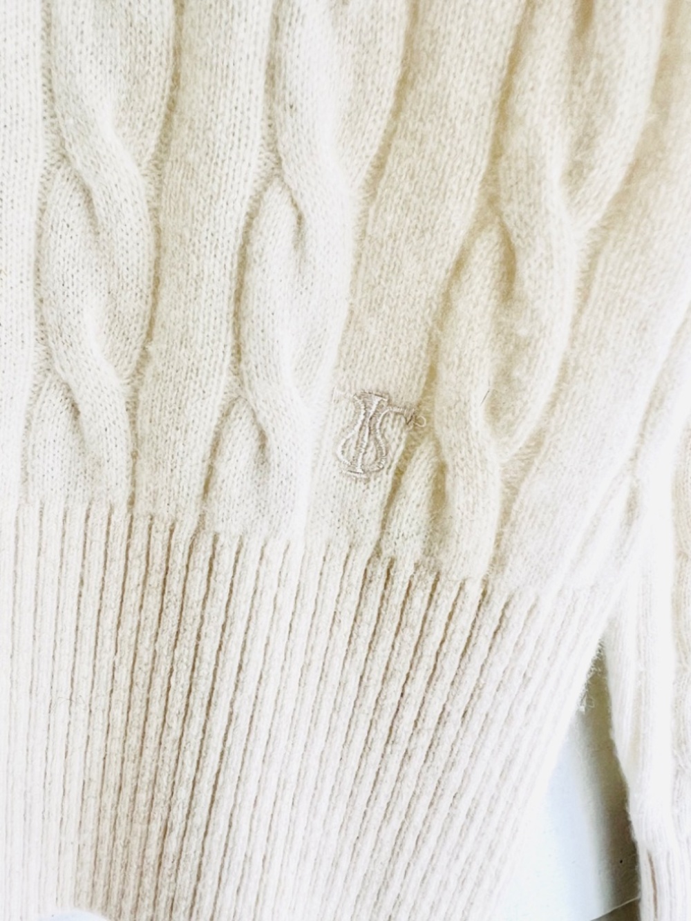 LILYSILK 100% Baby Cashmere Cable Knit Button Cardigan in Ivory - S - Picture 5 of 13